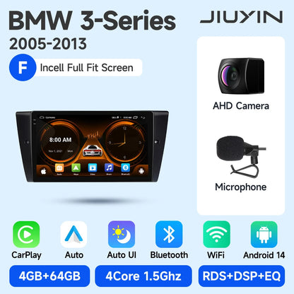 JIUYIN Car Radio For BMW 3-Series E90 E91 E92 E93 wireless CarPlay Android Auto car intelligent systems No 2 din 2din DVD