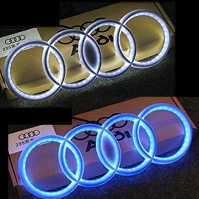 LED Car Dynamic Streamer Badge Light Front Grille Emblem for Audi Q7 Q8 S3 A1 A2 A3 A4 A5 A6 Q3 Q4 Q5 Q6 S5 S7 A7 Q2 Accessories