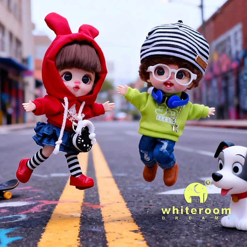 Trendy Toy Doll OB11 Lion Dance Doll Chinese Style Girl Doll Clothes Set for Chinese New Year  Spring Festival Gift Festival BJD