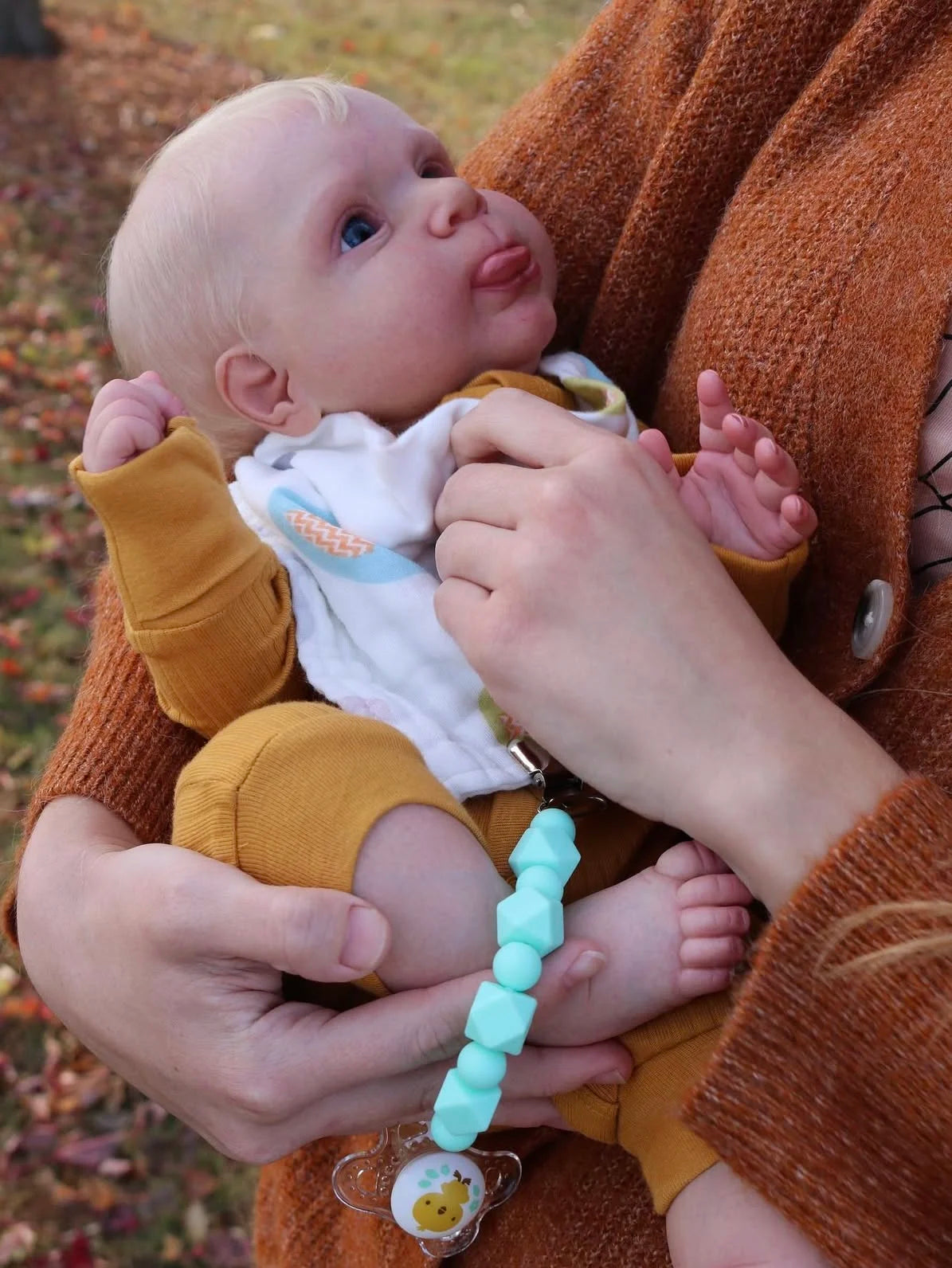 Cokela 19inch/48cm Real baby doll Real Soft Touch Baby Realistic Silicone Reborn Baby Doll With Hand-Drawing Hair