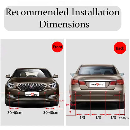 FirstSafe Factory Parking Sensor Kit Front Rear Mood Light Display 6/8 Radar Sensors Auto Backup Monitor Detector Accessories