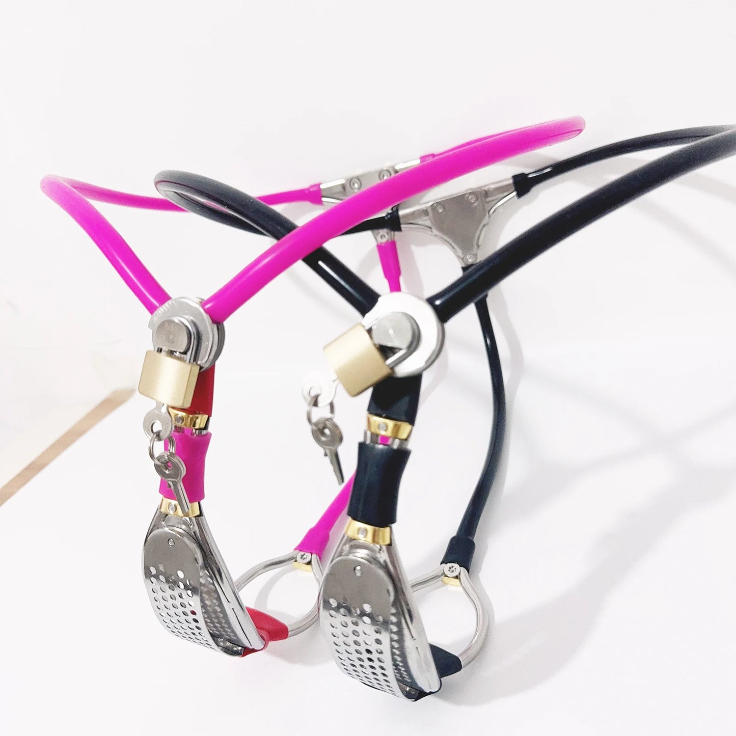 LILUPLAY Invisible Female Stainless Steel Chastity Belt with Hole Plug BDSM Strapon Belt Lockable Underwear Sex
