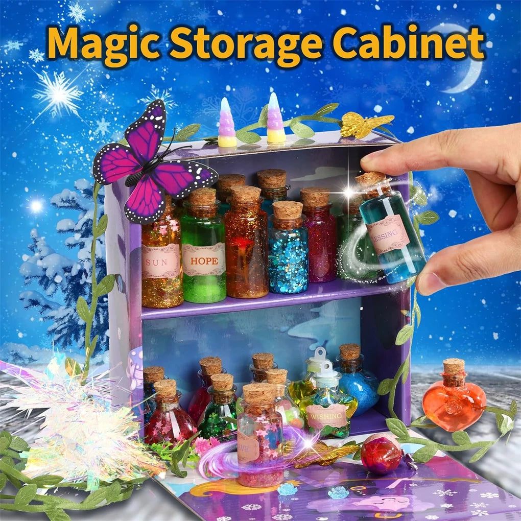 22/24 DIY Mixed Magic Fairy Potion Bottles Christmas Halloween Magical Color Changing Potions Art Craft Kit Birthday Gifts