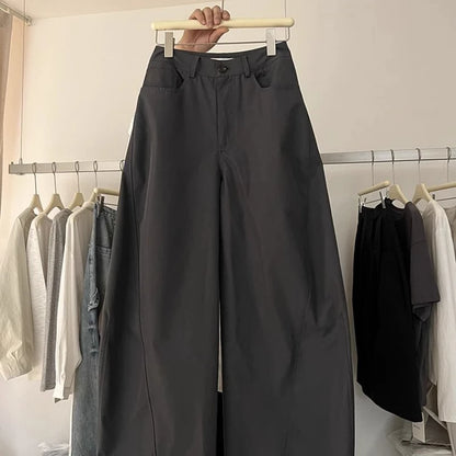 Korean Style Casual Pants Women's Summer New Large Size Fat MM Loose Hip Covering Slimming Wide Leg Long Pants