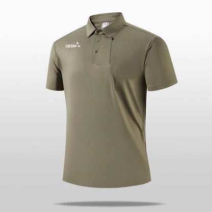 LUCEN 2026 Simple Style Printed Men's High-Quality Golf Sport Polo Shirt Breathable Tennis Quick-Dry T-Shirt Tops POLO Tees