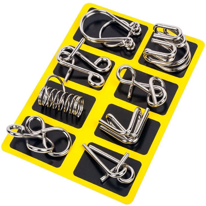 Materials Metal 3D Montessori Puzzle Wire Difficult Disentanglement Iron Brain Teaser IQ Test Toys Juegos De Ingenio Y Habilidad