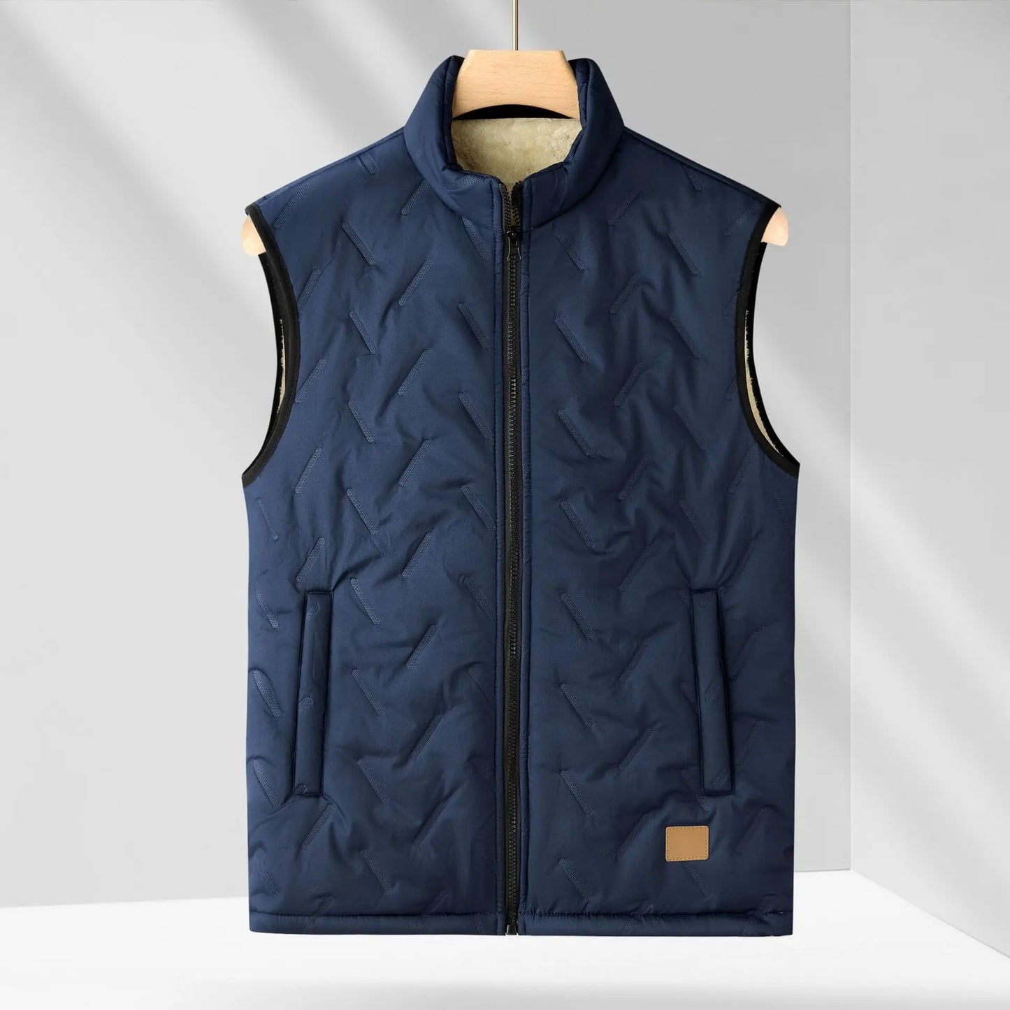 Men's Winter Vest Jacket Lamb Wool Stand Collar Outdoor Windproof Waistcoat Comfortable Warm Fleece Thickened Sleeveless Tops