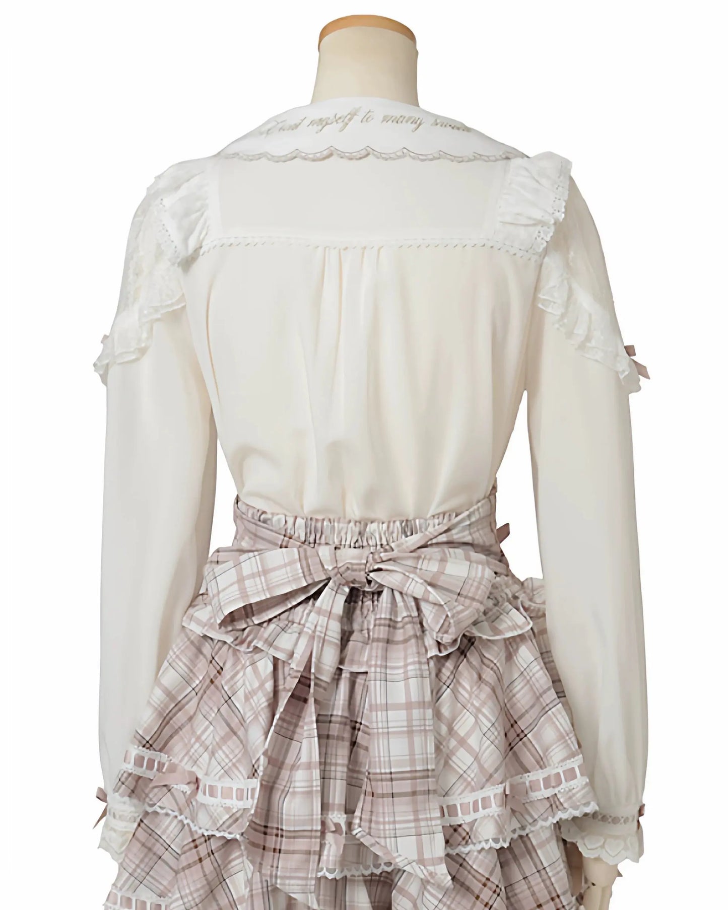 Japanese Mass Produced New Sweet Doll Collar Lolita Strawberry White Shirt Female 2026 Spring Pleated Lace Bow Blouses Top Women