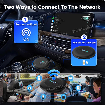 CarlinKit CarPlay Ai Box Android 15 Ultra2 SM6350 8GB+128GB Smart Android TV Box Wireless CarPlay Android Auto GPS For OEM Cars