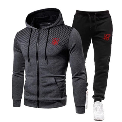 Men's Hoodie suit fashion print autumn Hoodie+pants men suit sports two piece Men Clothes Sportswear Sets