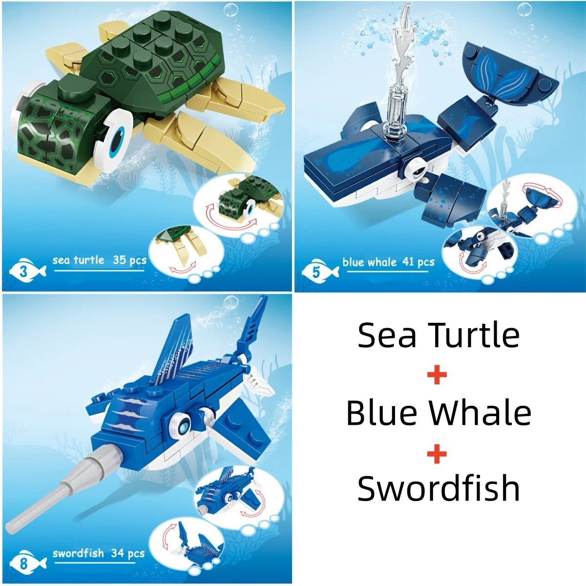 Shark Ocean Animal Building Block Toy - Enhance Hands-On Skills, Deepen Understanding of Marine Life, Perfect Fun Playtime Toy