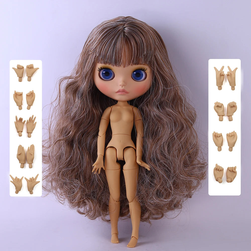 ICY DBS Blyth Doll 1/6 Joint 30cm tan Skin Matte Face Girl Set Doll BJD Toy Gift