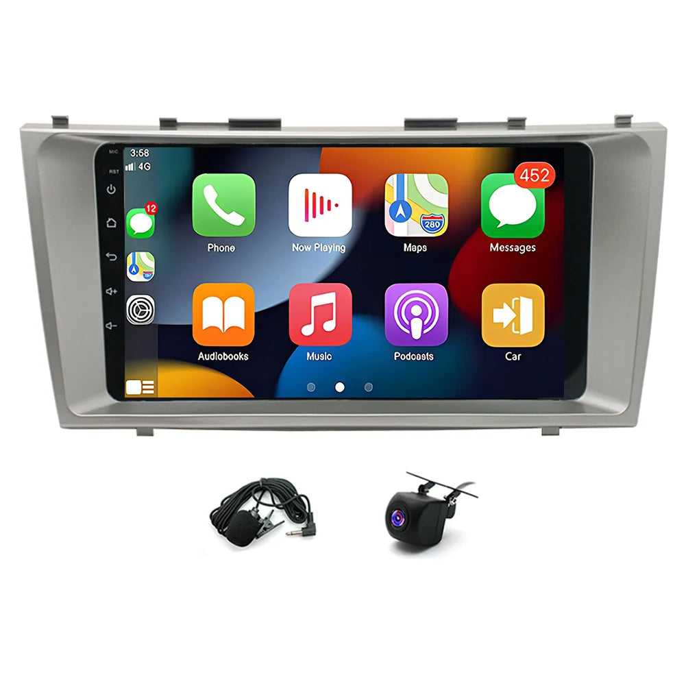 Android 14 car navigation 9 in built-in Carplay + Android auto / 4 + 64G + AHD camera + microphone For 2006-2011 Toyota Camry