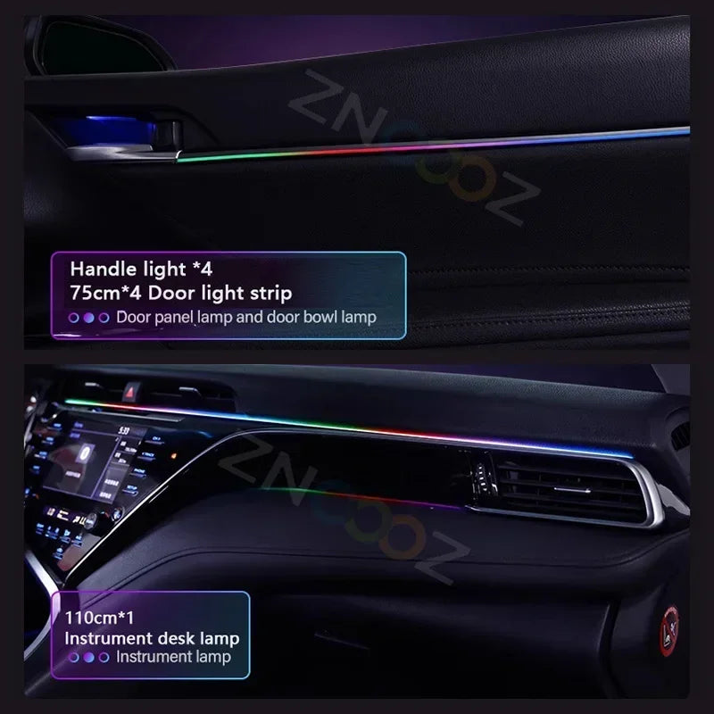 RGB 22in1 Car Interior Acrylic Car Ambient Lights For Volkswagen Golf 6 7 5 4 3 2 8 MK4 MK6 MK7 MK5 MK3 MK2 MK8 Car Accessories