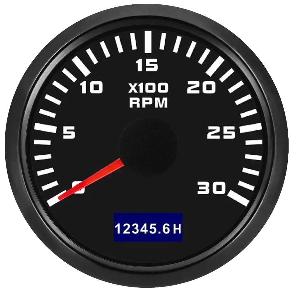 3000/4000/6000/7000/8000 RPM Gauge with Hourmeter Gauge 52mm Tachometer Waterproof 7 Color Backlight Tacho Gauge For Car Boat