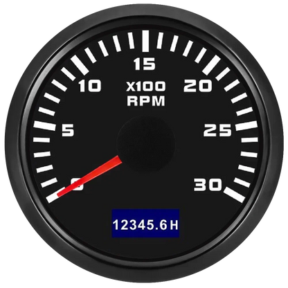 3000/4000/6000/7000/8000 RPM Gauge with Hourmeter Gauge 52mm Tachometer Waterproof 7 Color Backlight Tacho Gauge For Car Boat