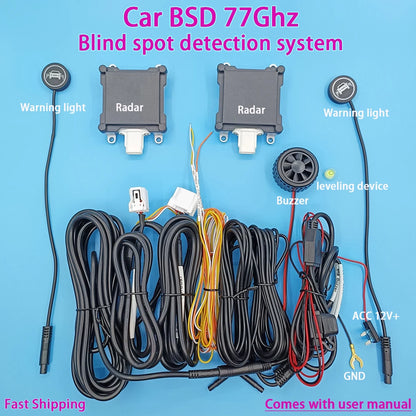 77GHz Millimeter Wave Radar Assist BSD Alarm System Car Blind Spot Lane Change Parallel Assist System Parking Sensor DOW AOA LCA