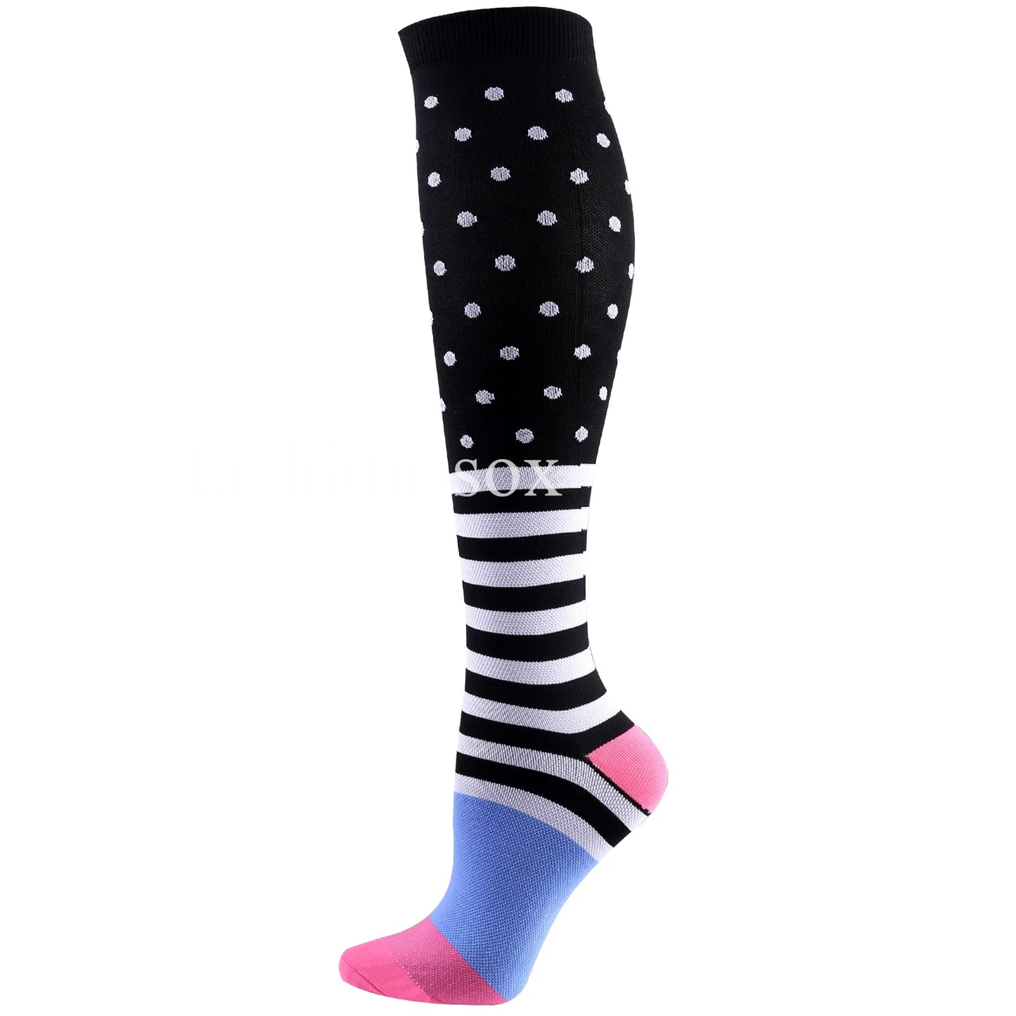 1Pair New Compression Stockings 20-30Mmhg Knee High Sports socks Fit Medical Varicose Veins Pregnant  Edema Diabetes Circulation