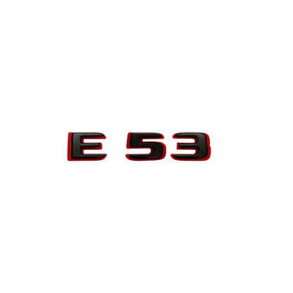 2024 New style Two tone Letters Numbers Emblem E43 E53 E63s for Car Fender Trunk Rear W212 W213 W214 Sticker