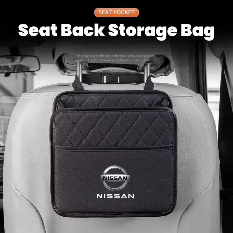 Auto Backseat Pocket Large Capacity Hanging Organizer Bag For Nissan J10 X-Trail Qashqai Juke Leaf Micra NOTE Patrol Pulsar