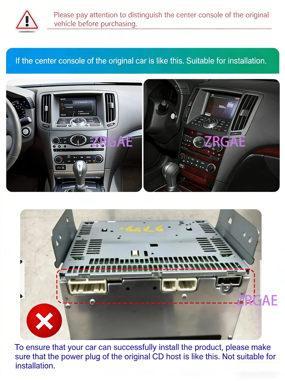 14.5” Android15 For Infiniti G4 G25 G35 G37 2006-2013 Tesla Style GPS Navigation Car Multimedia Video Player Carplay Auto BT 4G