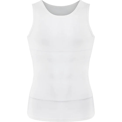 Men's Compression Tank Top Sleeveless Shapewear Underwear Cool Farbic Breathable Vest Tummy Control Slimming Body Shaper M-4XL