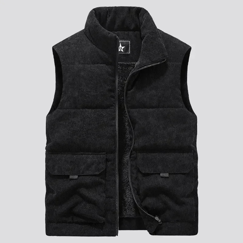 New Winter Fashion Wool Vest Male Cotton-Padded Vests Coats Men's Sleeveless Vest Jackets Warm Waistcoats Clothing Plus Size 6XL