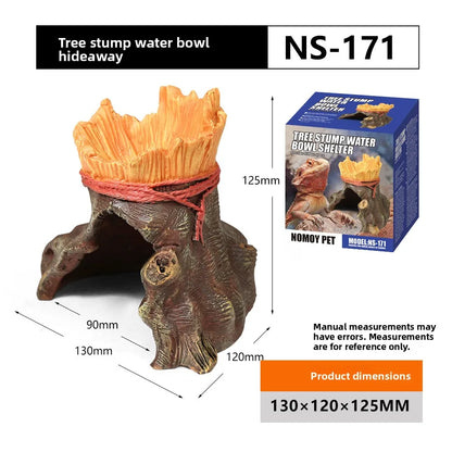 Nomoypet NS162 Rock Cave Simulation Pet Reptile Spider Turtle Sunbathing Platform Hideout Caves for Pets Reptiles Supplies