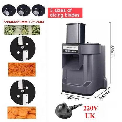 110V/220V Commercial Vegetable Cutting Machine Automatic Vegetable Carrot Potato Chopper Slice Shred Diced Quickly Vegetables