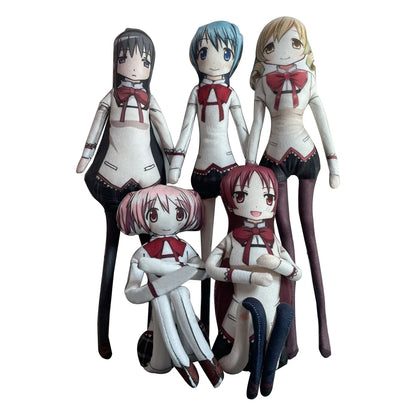 Anime Kaname Madoka Plush Toys Miki Sayaka Tomoe Mami Akemi Homura Figure Magical Girl Toy Abstract Doll DIY Model Birthday Gift