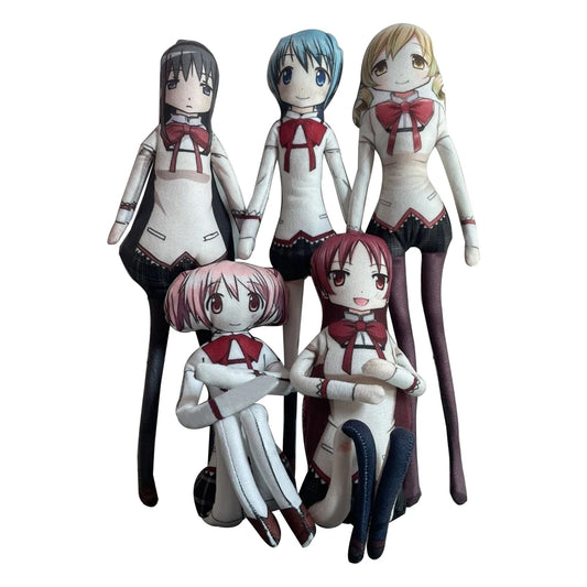 Anime Kaname Madoka Plush Toys Miki Sayaka Tomoe Mami Akemi Homura Figure Magical Girl Toy Abstract Doll DIY Model Birthday Gift