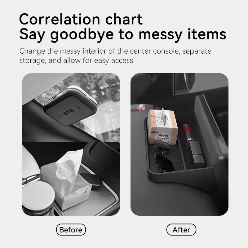 For BYD Shark 6 2024 2025 Car Behind Instrument Screen Silicone Storage Box Phone Holder Anti-slip Organizer Box Car Accessories