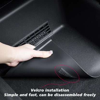 TESY For Tesla Model Y Juniper Launch Standard TPE Under Seat Corner Guard Seat Slide Rails Protector Cover Anti-Kick Decor