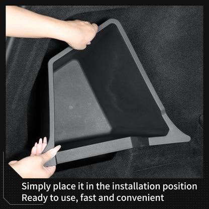 LUCKEASY Berlin Version for Tesla Model Y Juniper 2025 2026 Rear Trunk Storage Box Organizing Tidying Car Case Accessories TPE