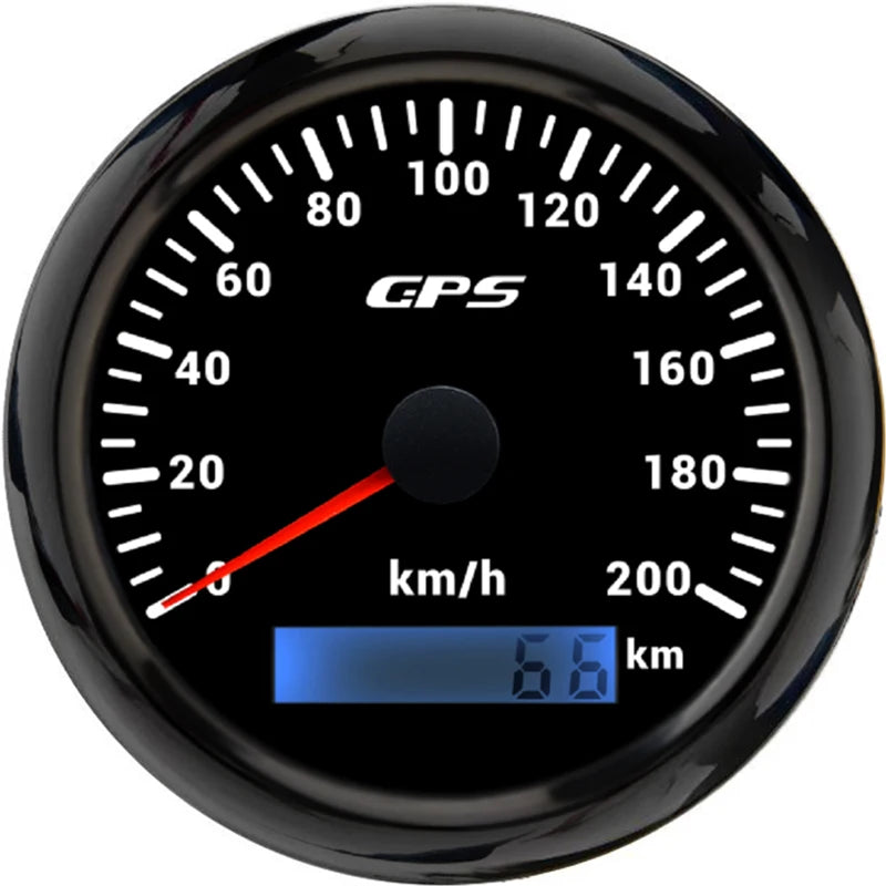 ELING Car Motorcycle Trucks Boats 85mm GPS Speedometer 30K 0-120KM/H 0-80M 200M Speed Gauge with 7 Colors Backlight 12V 24V