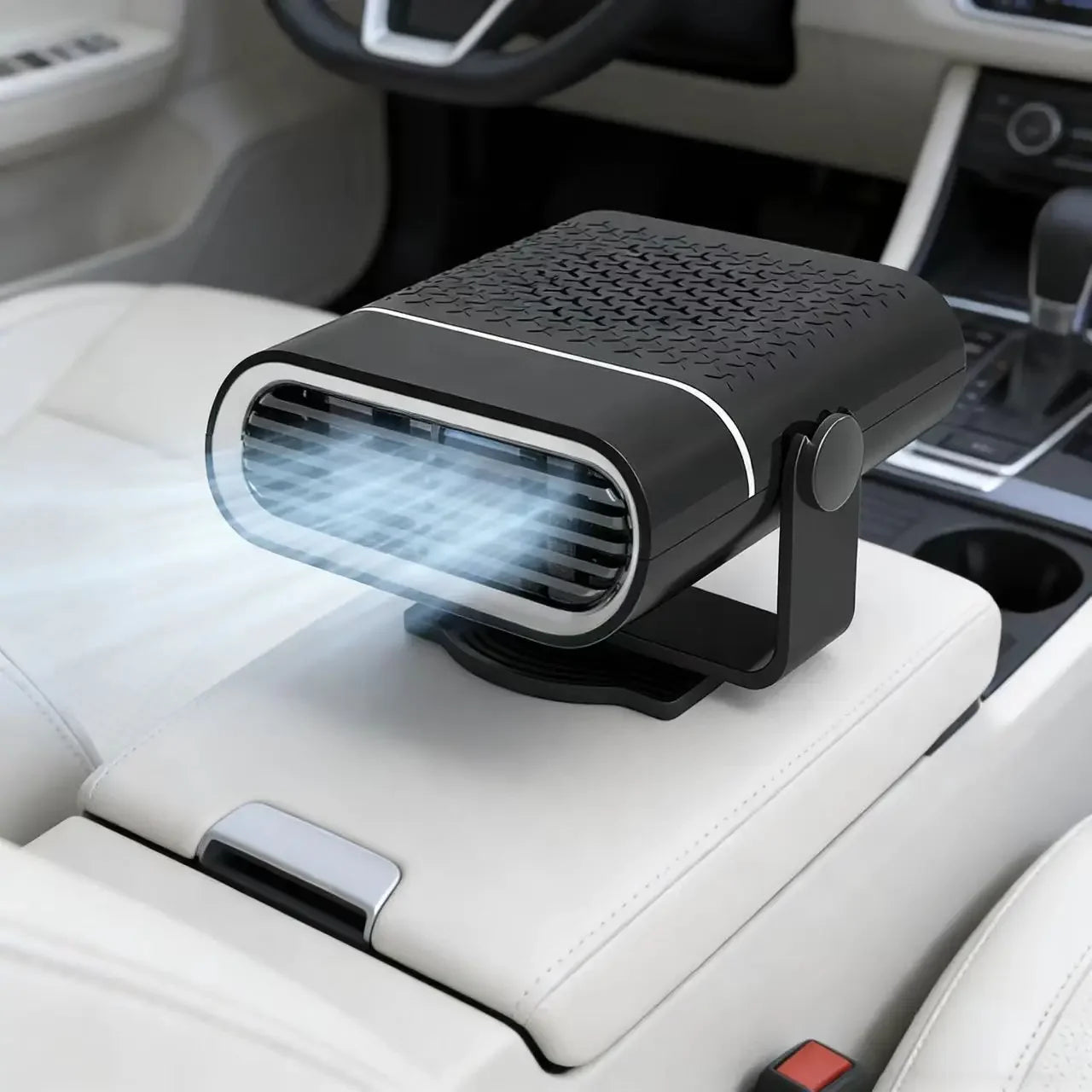 Portable Car Heater with Fast Heating Defrost & Defog Functions | 12V/24V Compatible | Fixed Air Outlet 360° Adjustable Angle