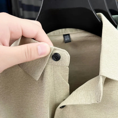 Quality New Man Long-Sleeved Shirt Lapel Single-Breasted Printing Spring Hot-Selling Shirt Leisure Fashion Trend Men's Clothing