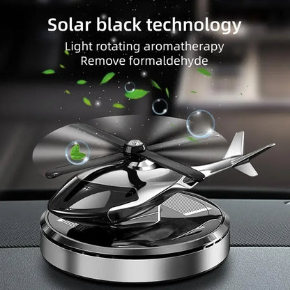 Car Air Solar Helicopter Decoration Alloy Propeller Rotating Auto Flavoring Perfume Diffuser Car Interior Accessories