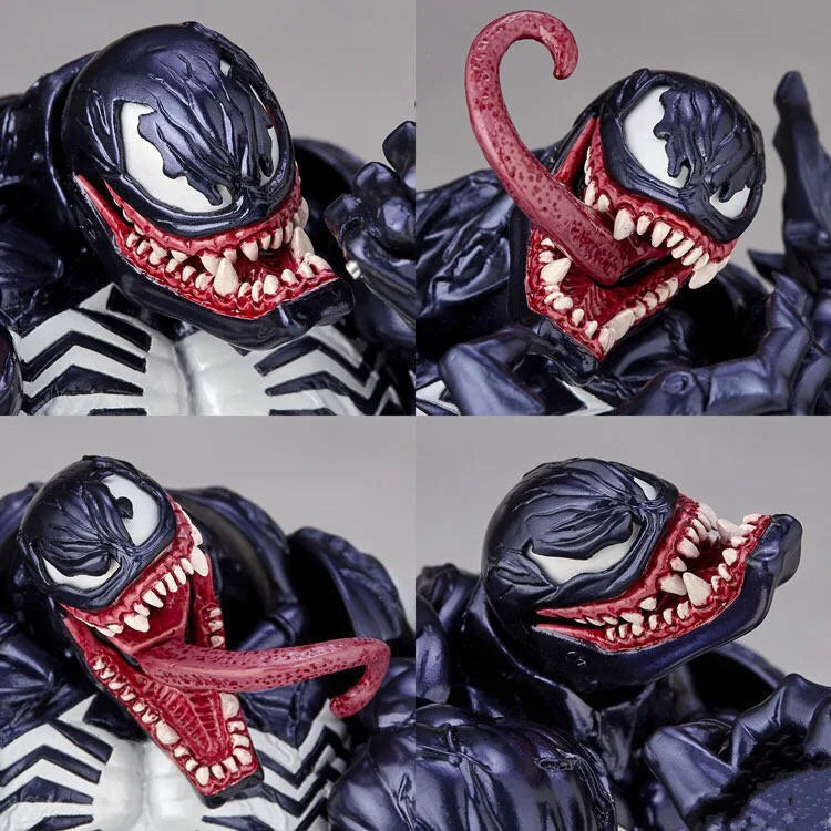 AMAZING YAMAGUCHI Carnage Venom Spider Man Marvel legends Action Figure Joint Movable Change Face Statue Model kids for Toy Gift