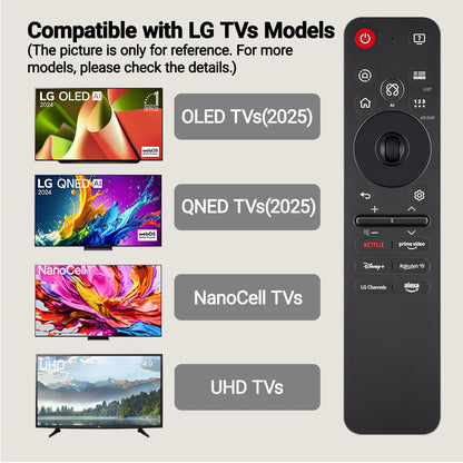Universal Voice MR25GA Magic Remote Control, Compatible with 2025 LG TVs Bluetooth voice AKB76046603 AKB76046602 AKB76046608