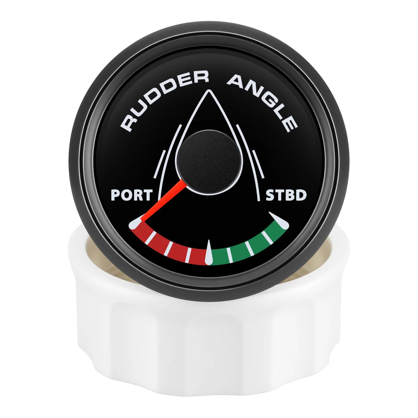 52MM Rudder Angle Indicator with 8 colors backlight Waterproof Rudder Position Gauge with Sensor 0-190ohm for Boat Yacht Marine