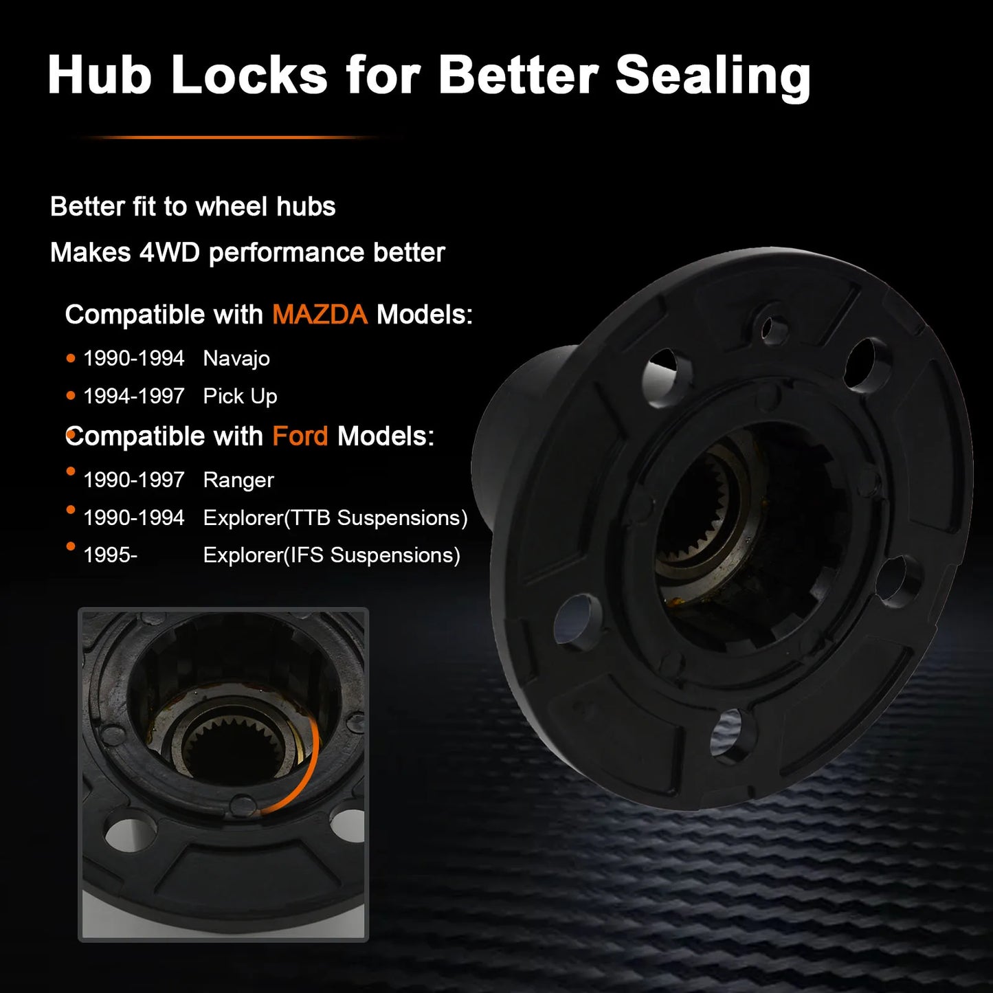 1 piece x FOR Ford Explorer 90-94 Ranger 90-97 Mazda pickup 94-97 Navajo Free wheel locking hub B026HP AVM465HP