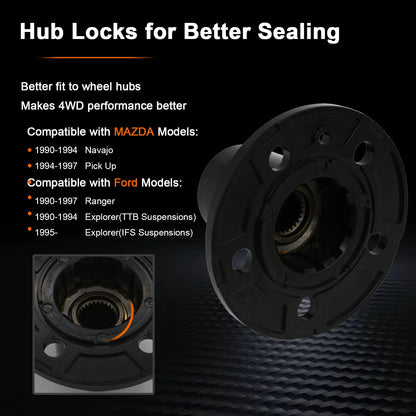 1 piece x FOR Ford Explorer 90-94 Ranger 90-97 Mazda pickup 94-97 Navajo Free wheel locking hub B026HP AVM465HP