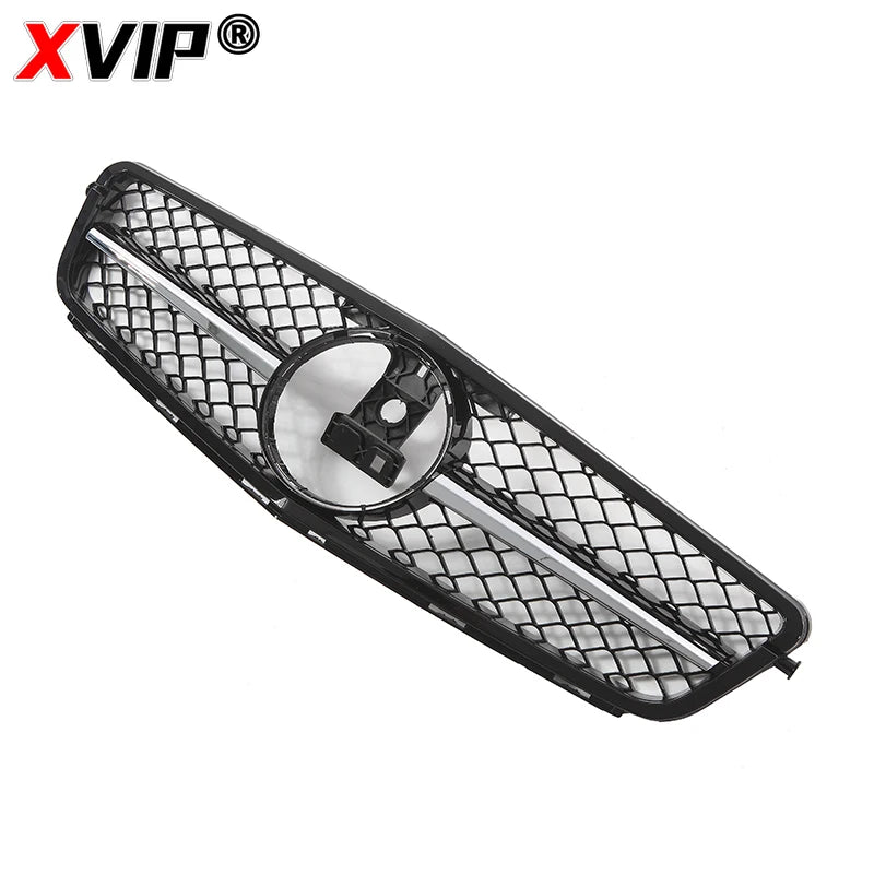 XVIP AMG Style Front Bumper Grille For Mercedes Benz C-Class W204 2008-2014 C180 C200 C350 S204 Glossy Black GTR Style Grille
