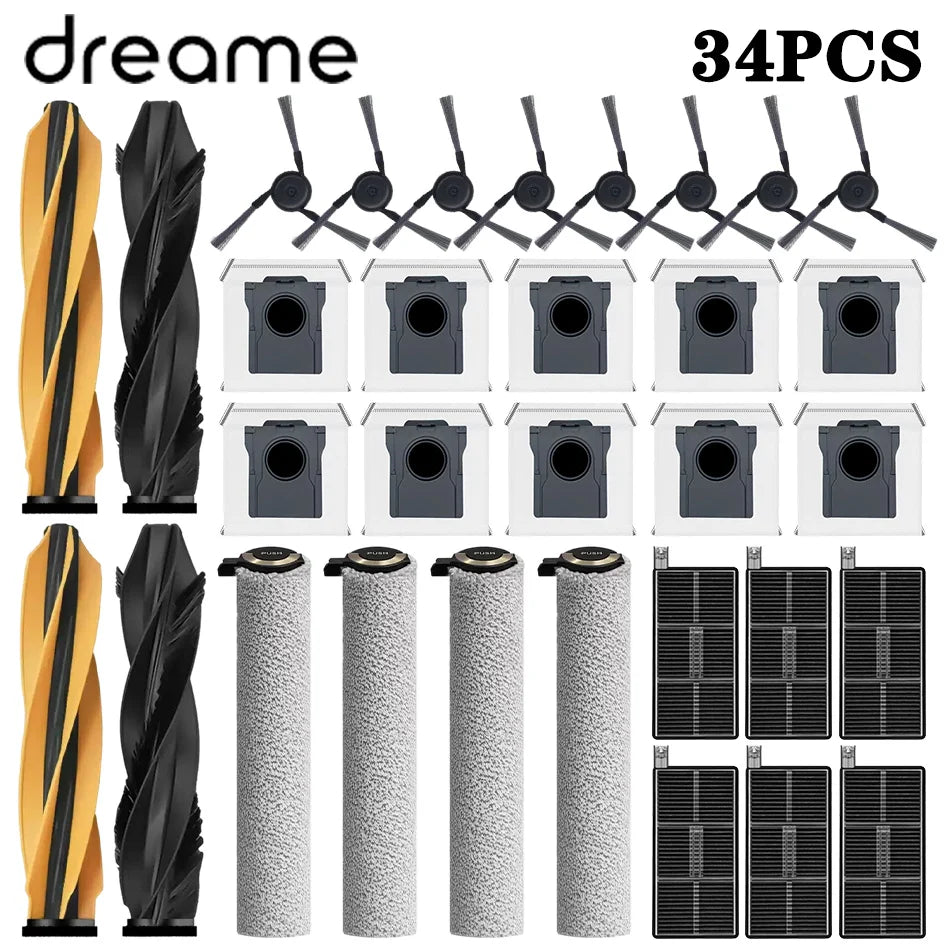 Dreame Aqua 10 Ultra Roller / Aqua10 Roller Vacuum Parts Main Roller Side Brush Bag Filter Roller Mop Cloth Acccessories