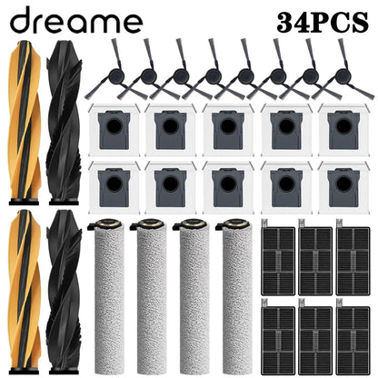 Dreame Aqua 10 Ultra Roller / Aqua10 Roller Vacuum Parts Main Roller Side Brush Bag Filter Roller Mop Cloth Acccessories