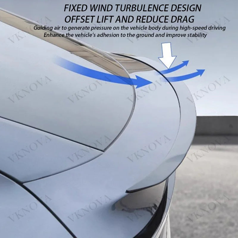 Glossy Black Rear Trunk Spoiler Trim Kit for Tesla Model Y Juniper 2025 - P Style Blade Sport Body Styling Exterior Accessories