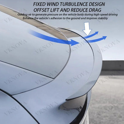 Glossy Black Rear Trunk Spoiler Trim Kit for Tesla Model Y Juniper 2025 - P Style Blade Sport Body Styling Exterior Accessories