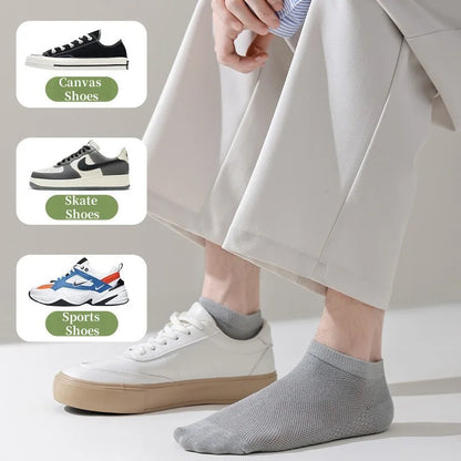 1/4/7 Pairs Men's Mesh Breathable Ankle Socks & Crew Socks - Lightweight Cotton Low Cut No Show Socks for Sports, Spring Summer