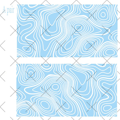Topography Map A Pair Car Sticker for Triangular Window Decoration Universal All Vehicles Accessories PVC Waterproof Vinyl Decal